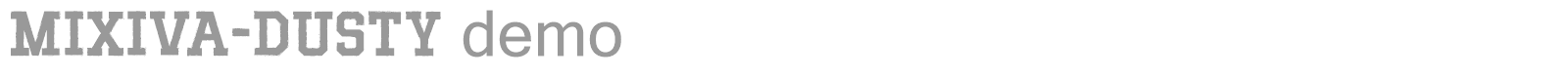 Mixiva font preview